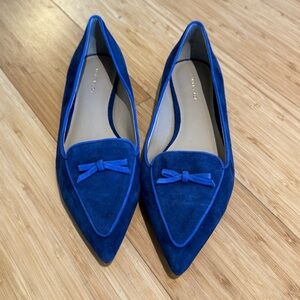Ann Taylor Blue Suede Women's Flats | Size 6